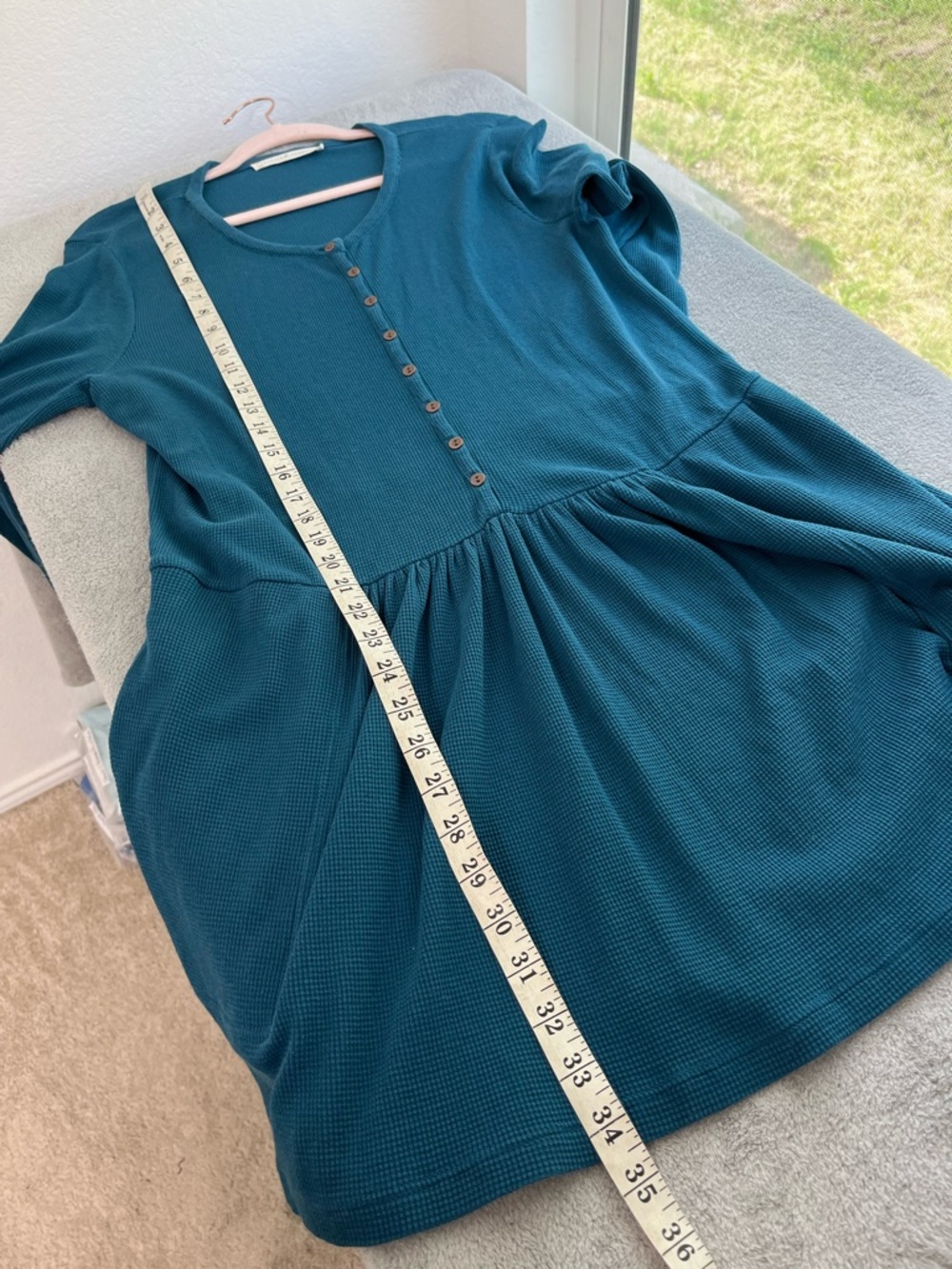 Peruvian Connection 100% Pima Cotton Tangier Tunic Waffle Knit size Medium - Picture 6 of 7